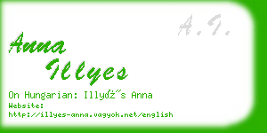 anna illyes business card